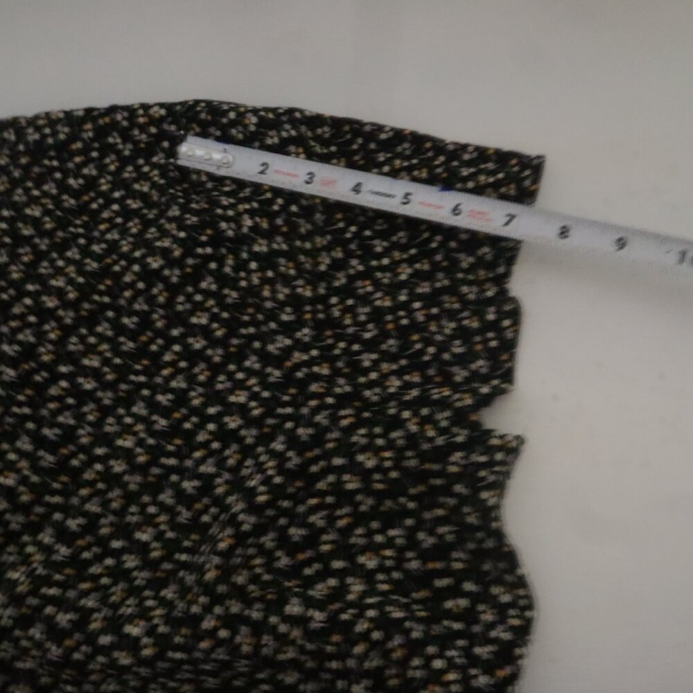 Madewell Women Button-Wrap Dress in Playground Posies Dress Size L Black Floral - Picture 13 of 16